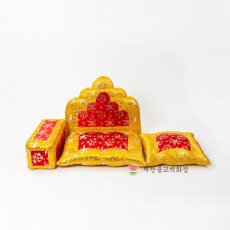 황금화조단홍색화조단5봉보료(중),방석