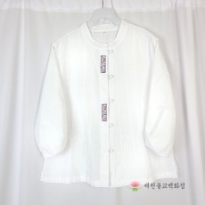 흰색7부블라우스 [여성] (생활한복,법복,계량한복)