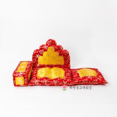 홍색황금색5봉보료세트(중),방석