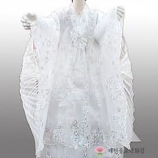 꽃장식스팡클선녀복(흰색) - 3가지 색상,신복