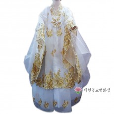 금장꽃무늬선녀복(흰색) - 2가지 색상,신복