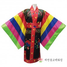[S]양단검정별상장군복(허리띠,머리띠포함) - 2가지 색상