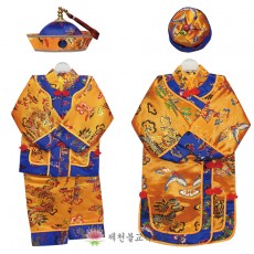 [S]노랑색십장생소중국동자복,중국동녀복(강시모자,빵덕모자) - 6가지 색상