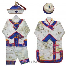 [S]흰색십장생소중국동자복,중국동녀복(강시모자,빵덕모자) - 6가지 색상