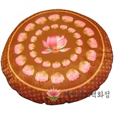 양단 연꽃 원방석: 밤색(70cm/100cm)