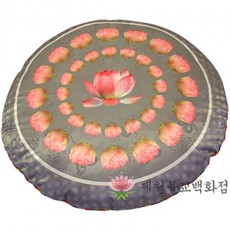 양단 연꽃 원방석: 회색(70cm/100cm)